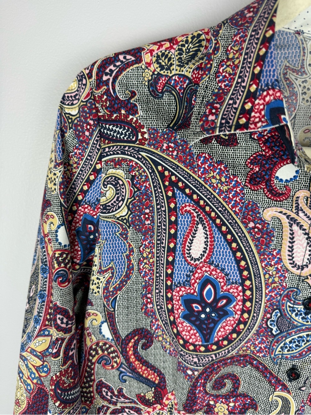 ERFO Vibrant Paisley Print Button Down Shirt EU 36 / US 6 Stretch Cotton - Picture 7 of 14